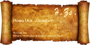 Homolka Zsombor névjegykártya